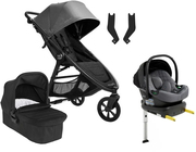 Baby Jogger City Mini GT 2.1 Duovagn inkl. Beemoo Route Babyskydd & Bas, Stone Grey/Mineral Grey