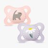 MAM Original Naturgummi Nappar 2-Pack 0-6m, Pink