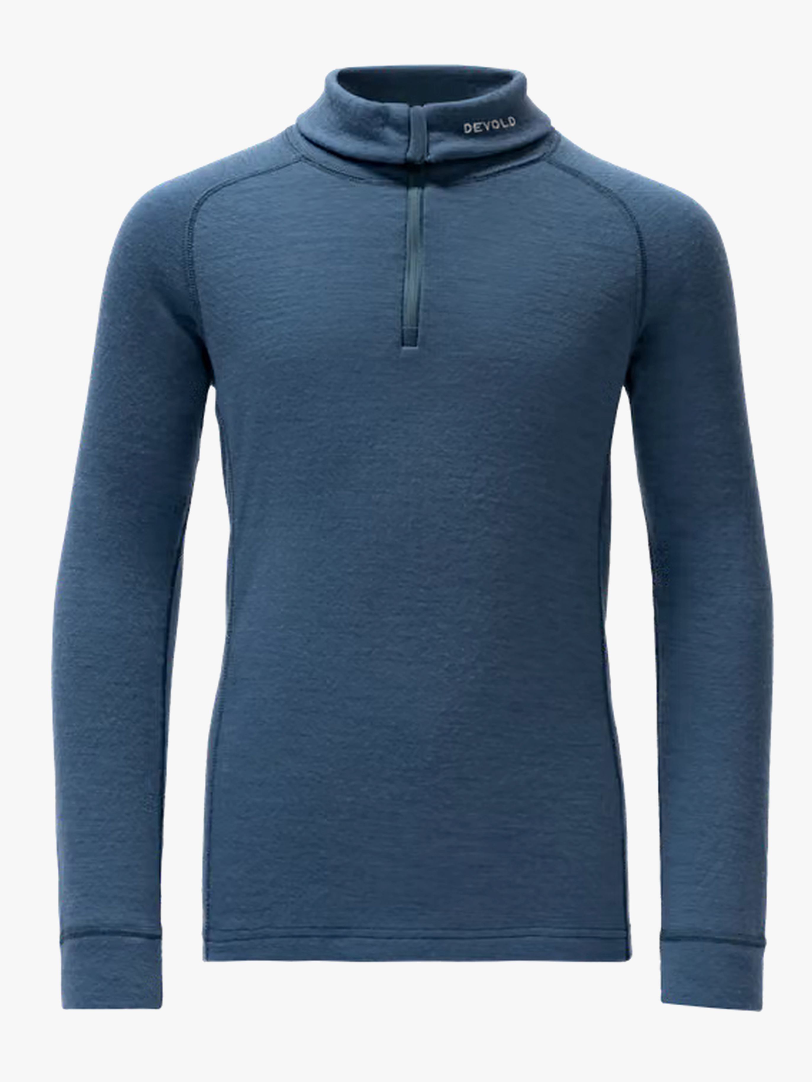 Devold Duo Active Jr Zip Neck Tröja Merinoull, Berry