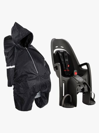 Hamax ZENITH Cykelsits med Adapter Inkl. Regnskydd, Grey/Black