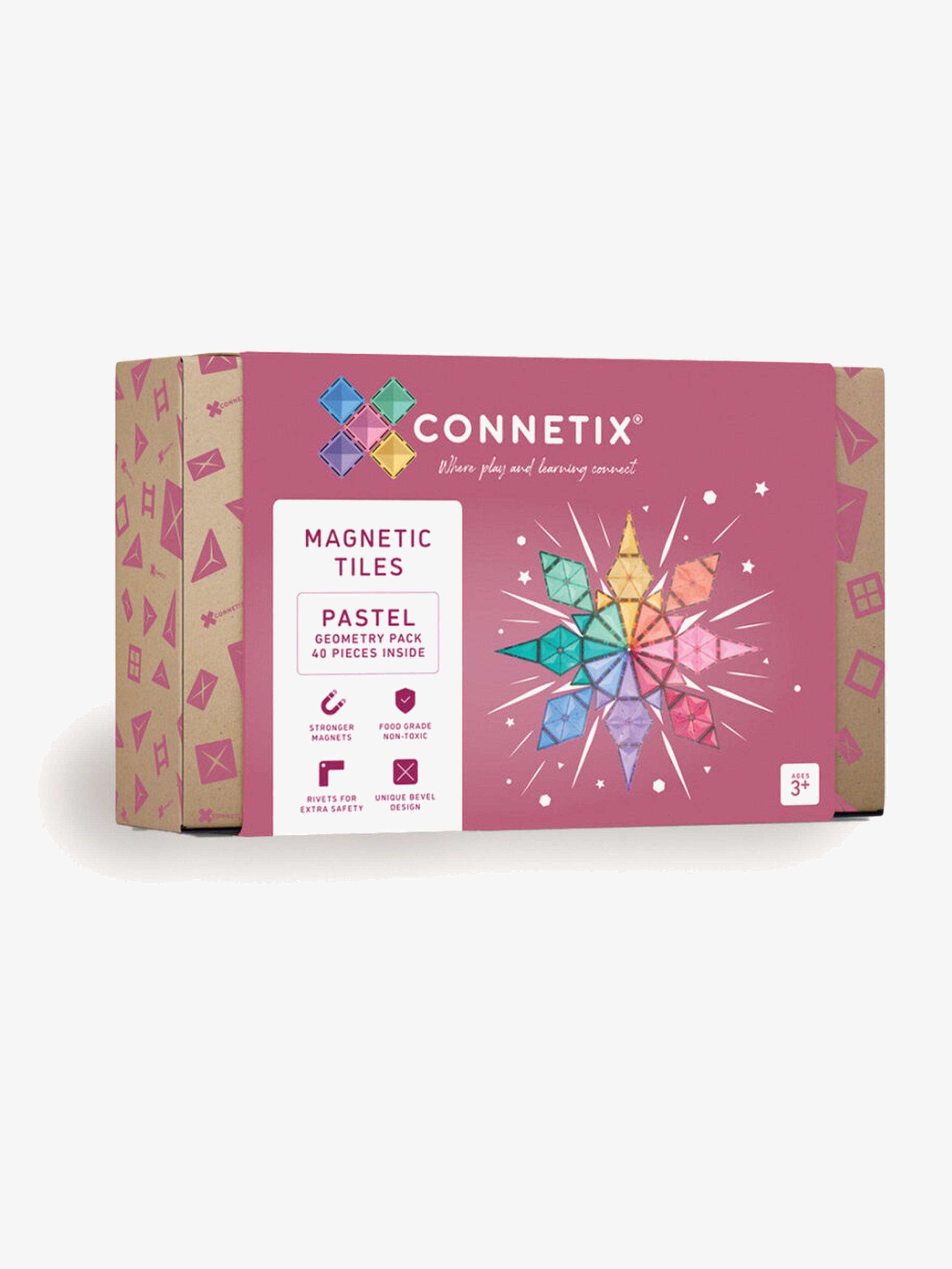 Connetix Magnetiska Byggklossar Pastel Geometry Pack 40 Delar