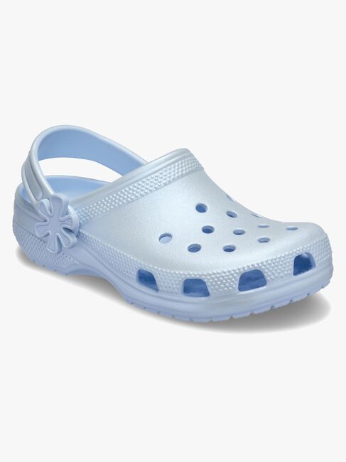 Crocs Classic Pearl Shine Tofflor, Blue Frost