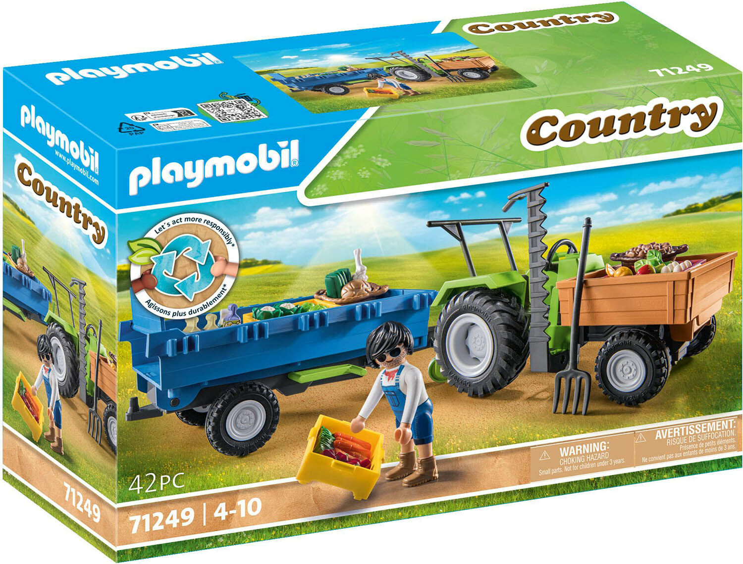 Playmobil 71249 Lekset Country Traktor med Släp