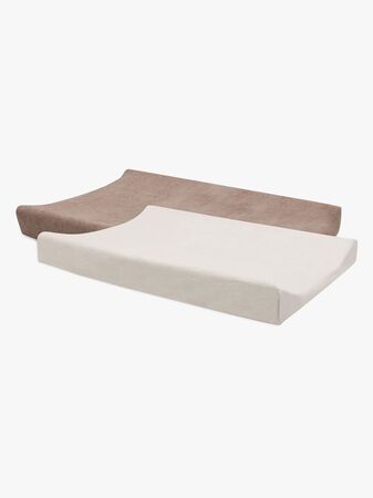 Jollein Skötbäddsöverdrag 50x70cm 2-Pack, Milky Coffee/Ivory