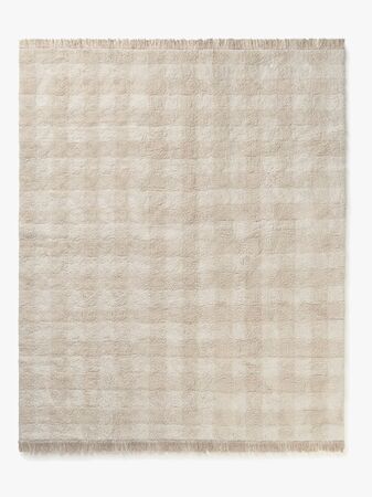 Lorena Canals Tvättbar Vichy Matta 150x180 cm, Ivory