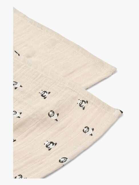 LIEWOOD Lewis Muslinfilt 2-Pack, Mini panda/Sandy mix