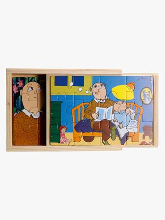 Alfons Åberg Träpussel 4-pack, 4x12 bitar
