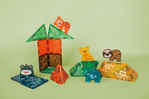 Playbox  Magnetiska Brickor Safari 38 Delar