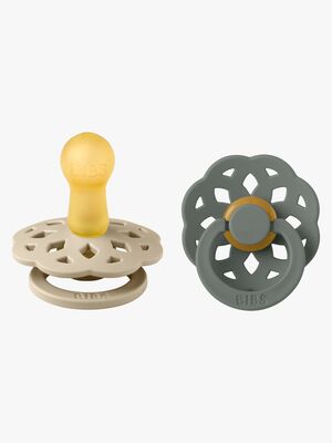 BIBS Boheme Napp 2-Pack Latex Stl 2 Rund, Vanilla/Pine