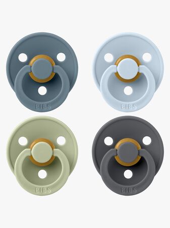 BIBS Colour Napp 4-Pack Latex Stl 1, Petrol/Sage/Baby Blue/Iron