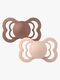 BIBS Supreme Napp 2-pack Latex Stl 1 Symmetrisk, Woodchuck/Blush