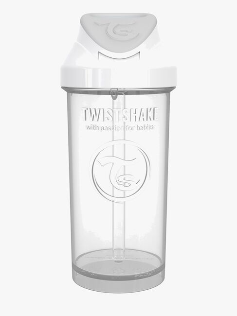 Twistshake Sugrörsmugg 360ml, Vit