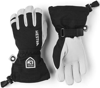 Hestra Army Leather Heli Ski Handskar, Svart