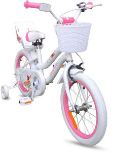 Pinepeak Fairy Cykel 16 tum, Rosa/Vit