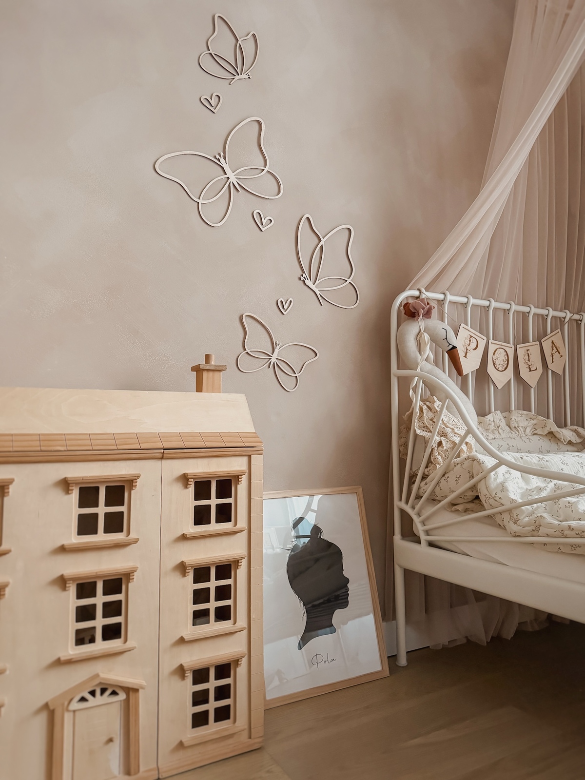 lis wycina Butterflies Väggdekoration Trä