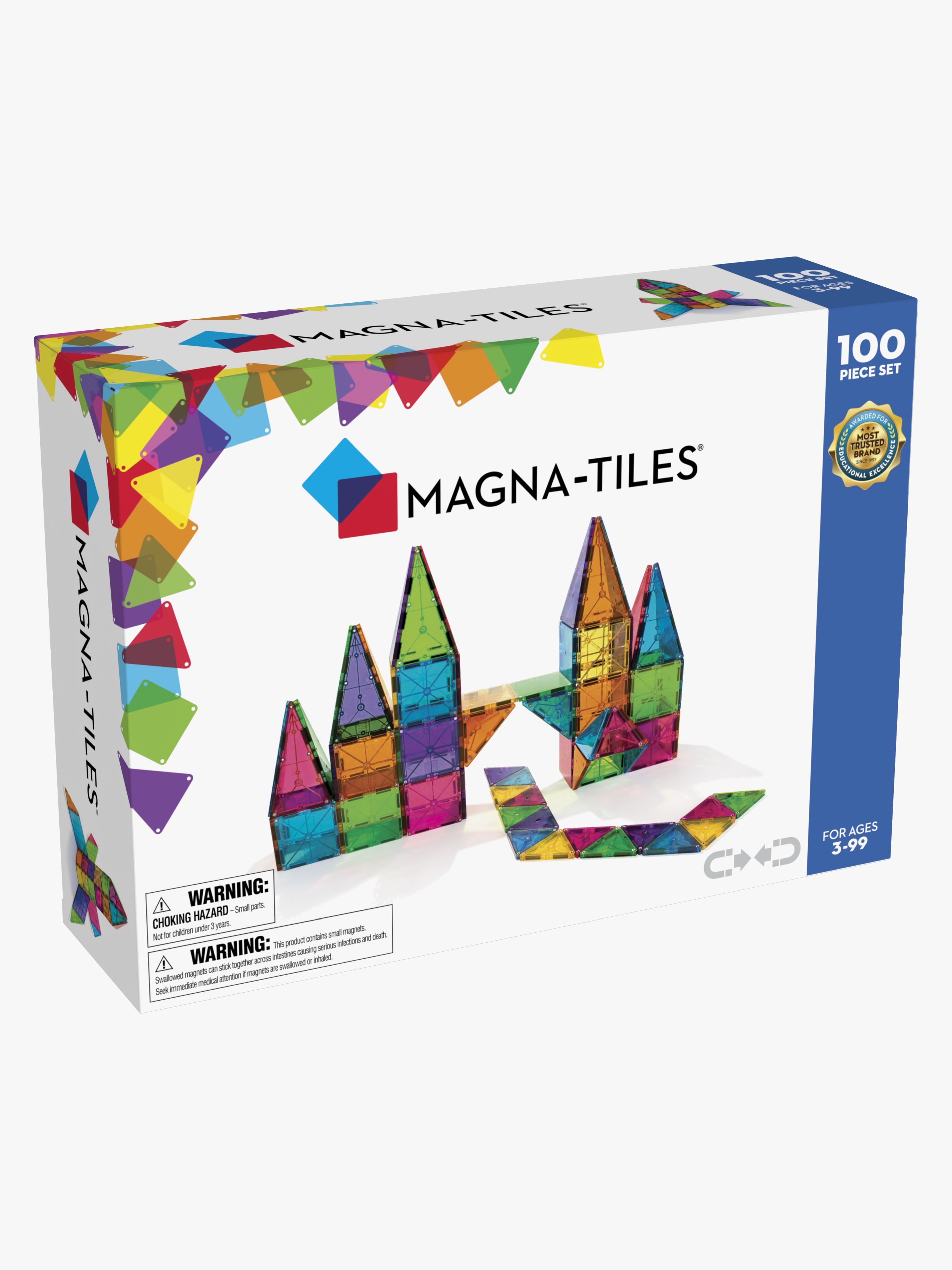 MAGNA-TILES Clear Colours Byggsats 100 Delar