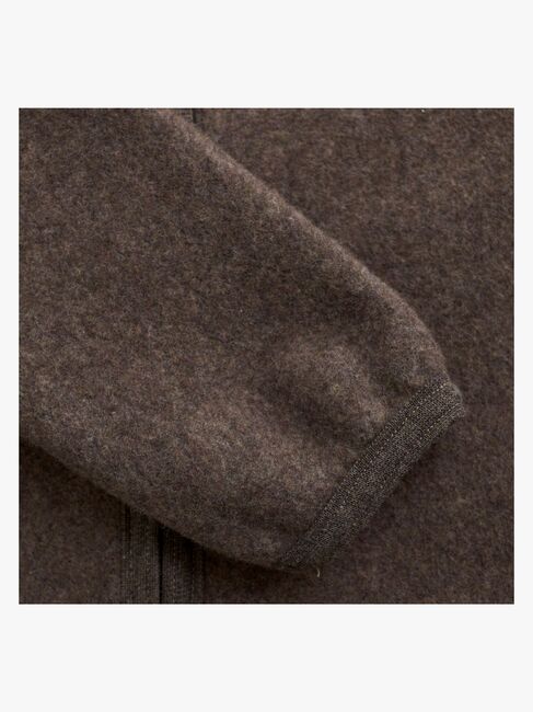 Huttelihut Ullfleecejacka Merinoull, Brown Melange