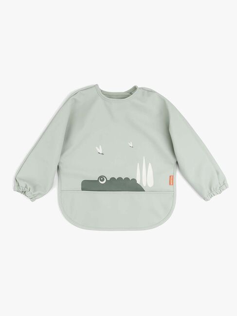 Done By Deer  Långärmad Haklapp med Ficka Croco, Green