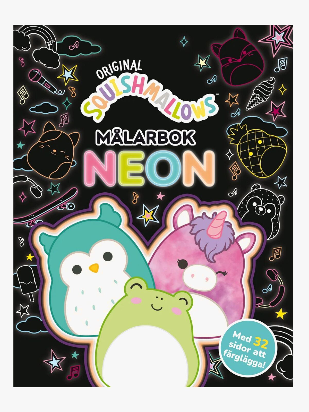 Squishmallows Målarbok Neon