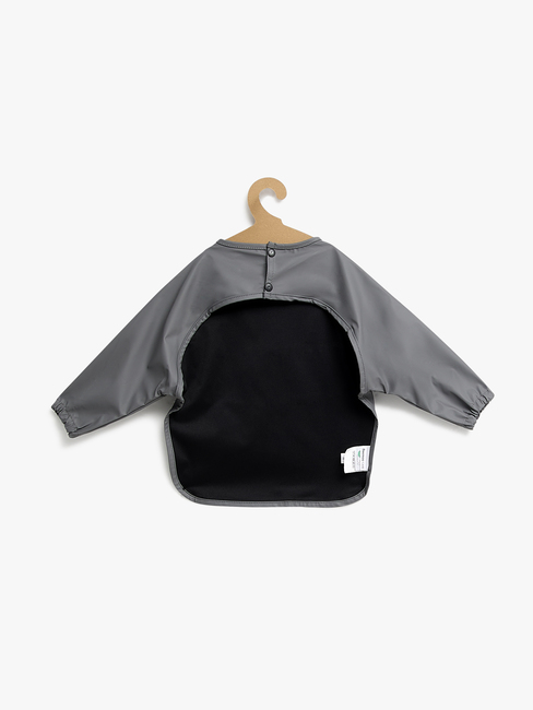 Beemoo CARE Bib  Långärmad Haklapp, Dark Grey
