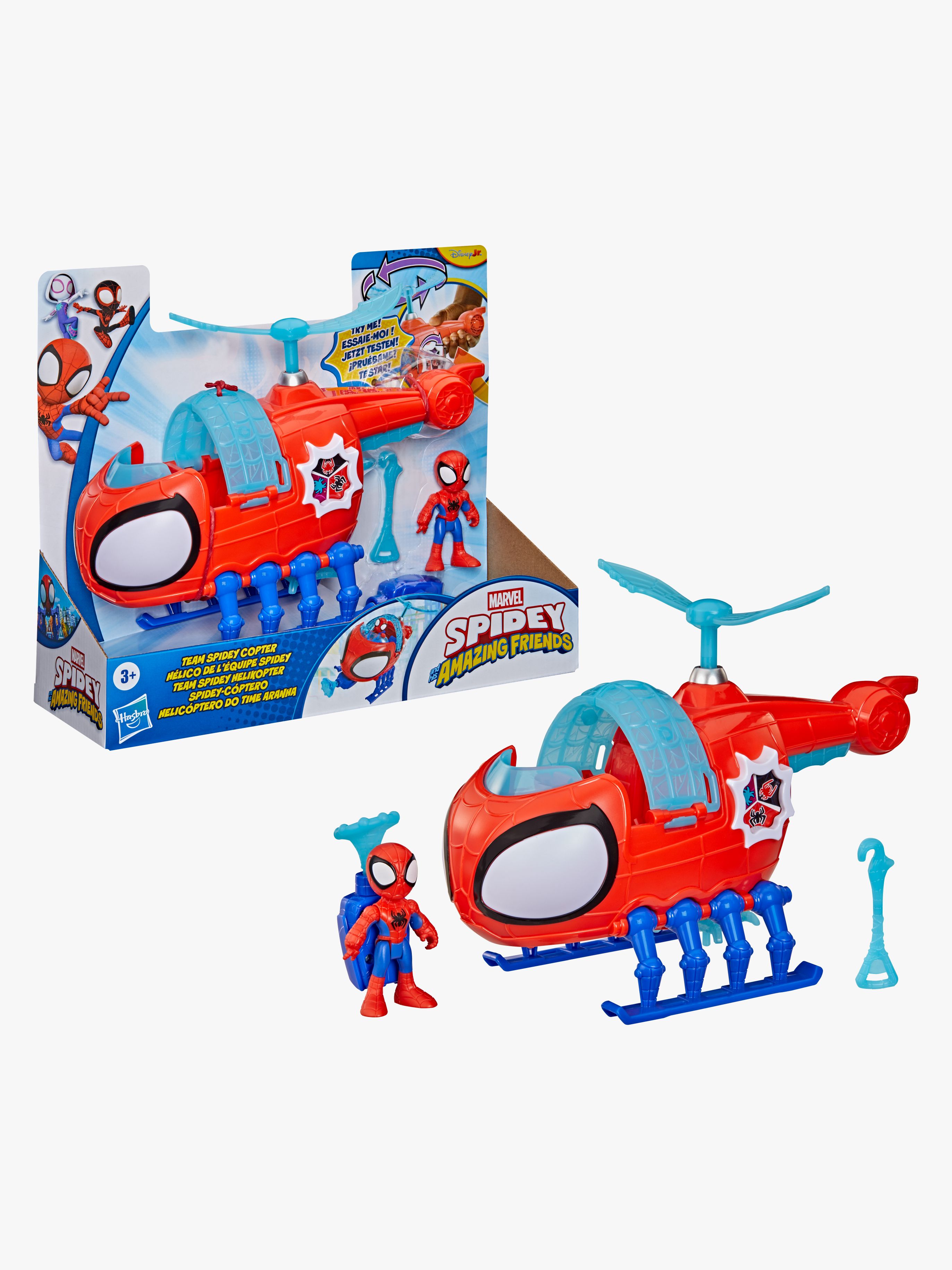 Spidey And His Amazing Friends Figur med Fordon Team Spidey Copter