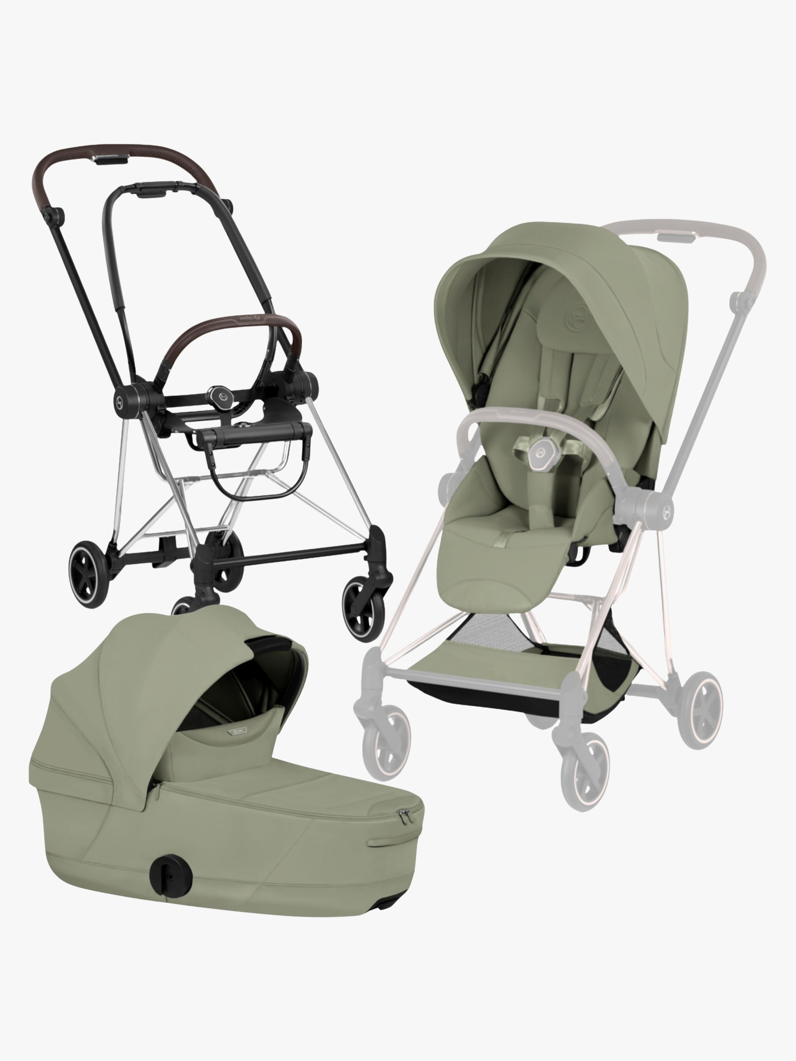 Cybex Mios Style Duovagn, Chrome Brown/Sage Green