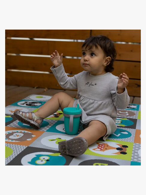 bblüv Mugg Anti-spill 4-in-1, Aqua/Grå