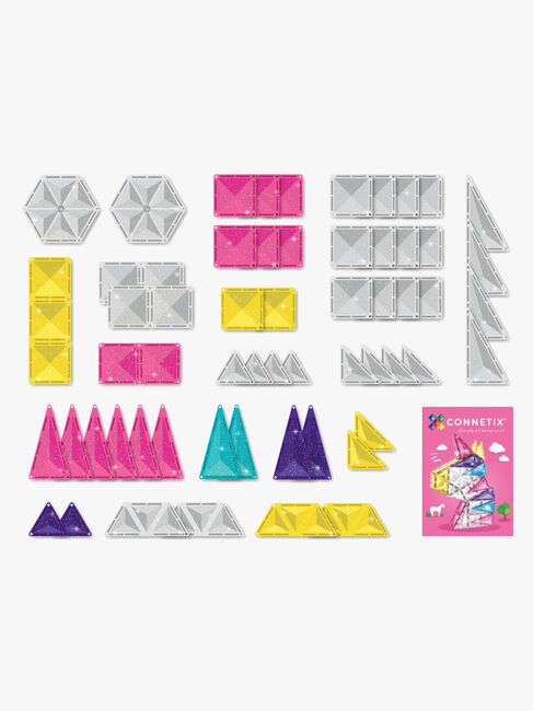 Connetix Magnetiska Byggklossar Glitter Enhörning 56 Delar