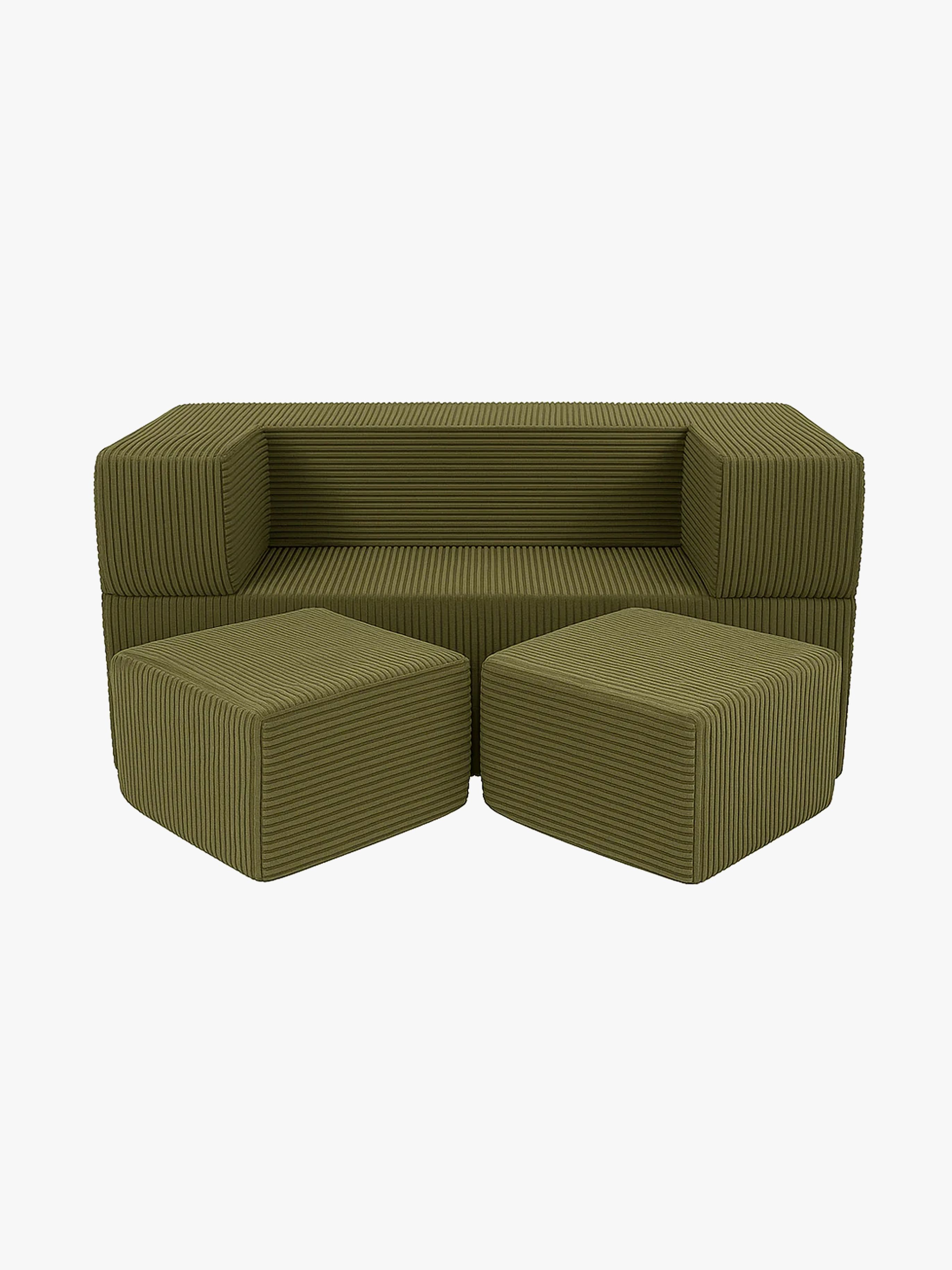 Meowbaby Aesthetic Cube Soffa, Khaki