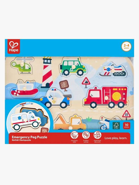 Hape Knoppussel Utryckningsfordon 10 Bitar