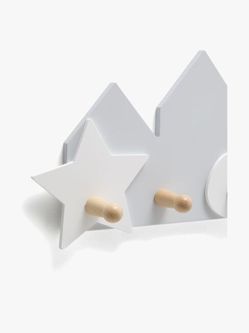 Cloudberry Castle Clouds & Stars Krokbräda, Gray