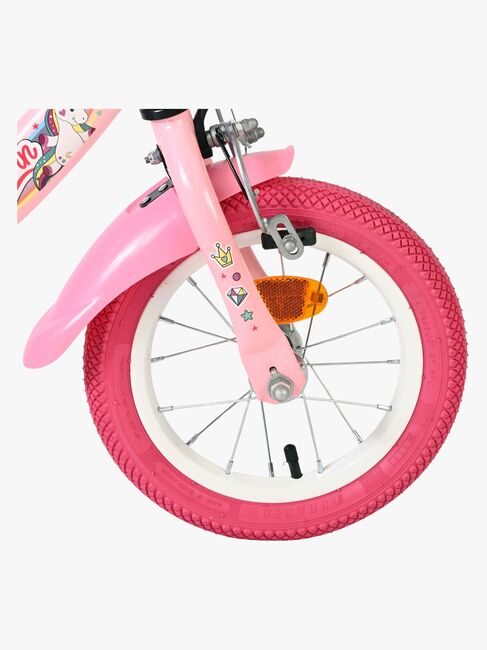 Volare Unicorn Cykel 12 Tum, Rosa