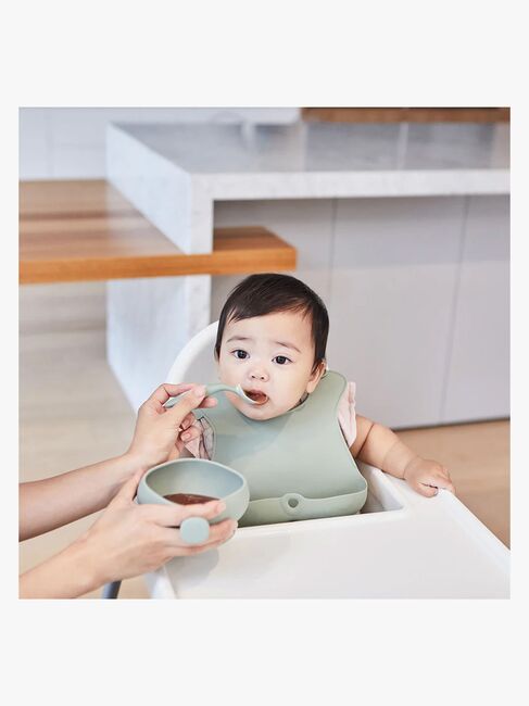 b.box Skål med Lock Silikon, Sage