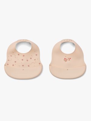 LIEWOOD Ember Mönstrad Haklapp 2-Pack, Mini Butterfly/Apple blossom