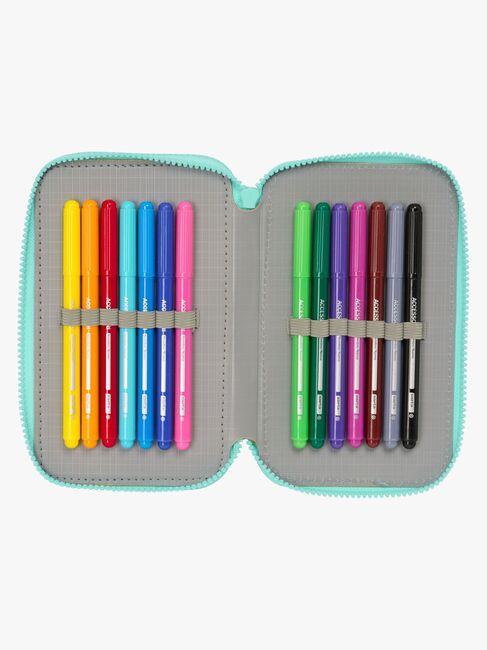 Vaiana Trippelpennfodral, Beige/Blå