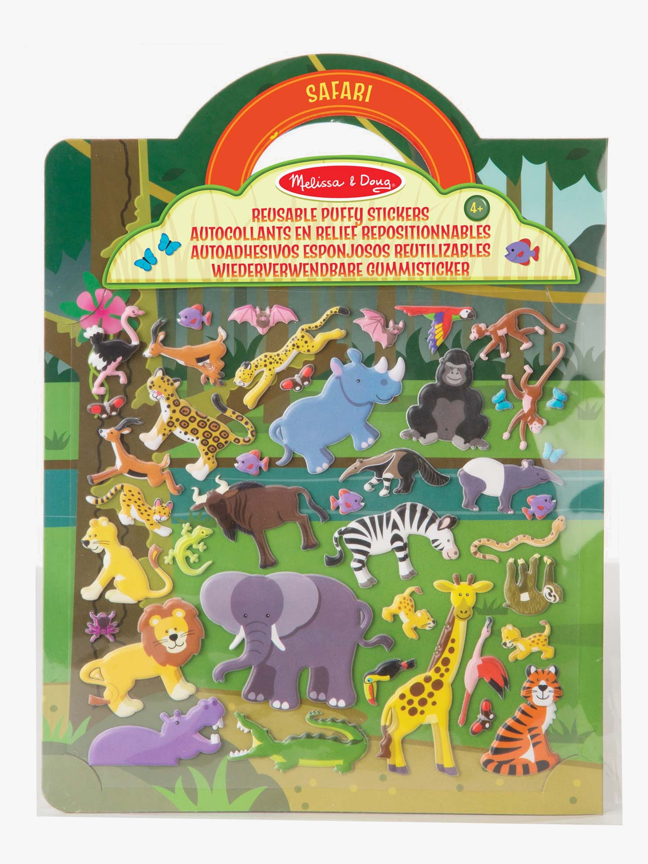 Melissa &  Doug Klistermärkesbok Safari 42 st