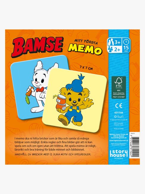 Egmont Kärnan Mitt Första Bamse Memo