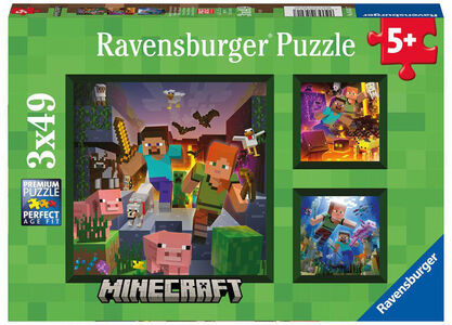 Ravensburger Pussel Minecraft Biomes 3x49 Bitar
