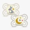 MAM Perfect Night Napp Silikon 2-Pack 0-6m, Neutral