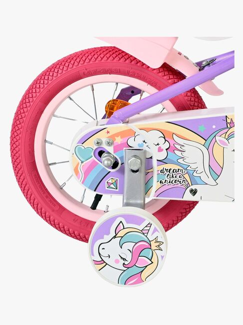 Volare Unicorn Cykel 12 Tum, Lila