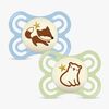 MAM Perfect Night Napp Silikon 2-Pack 0-6m, Blå