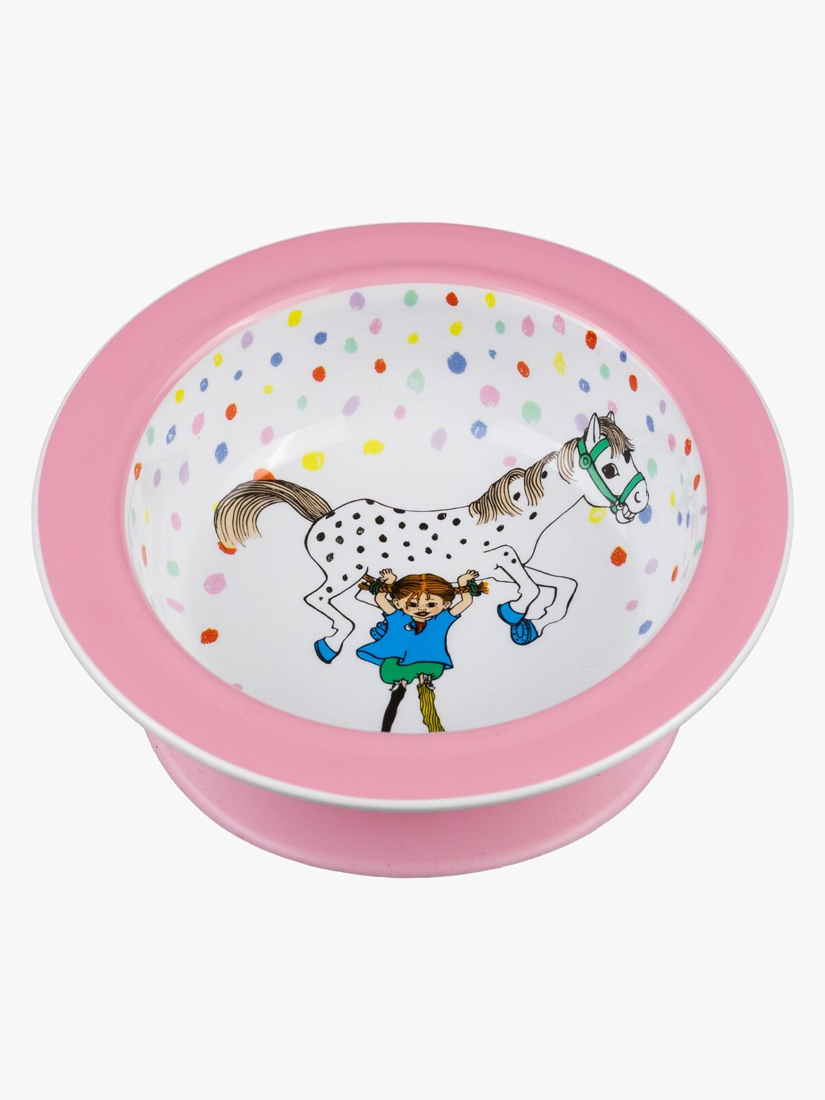 Pippi Långstrump Födelsedag Tallrik med Sugpropp, Rosa