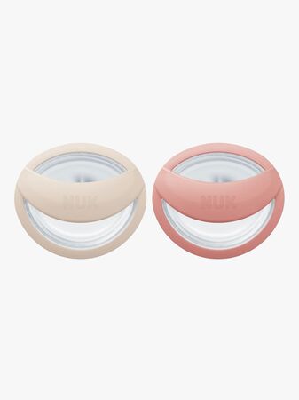 NUK Perfect Match Napp 2-Pack Stl 1, Beige/Red