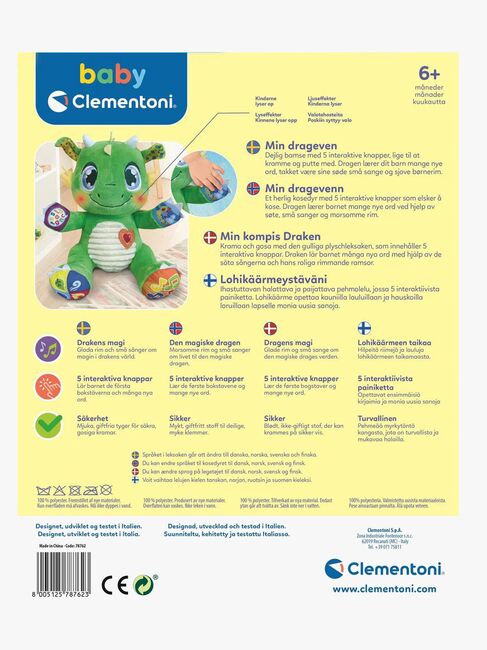 Clementoni  Interaktivt Gosedjur Drake