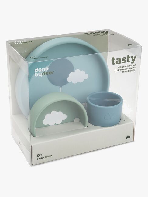 Done By Deer Happy Clouds Barnserviser, Blå