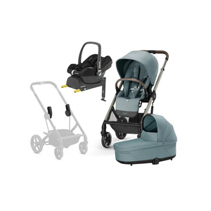 Cybex BALIOS S Lux Duovagn inkl. Maxi-Cosi CabrioFix & Bas, Sky Blue/Taupe