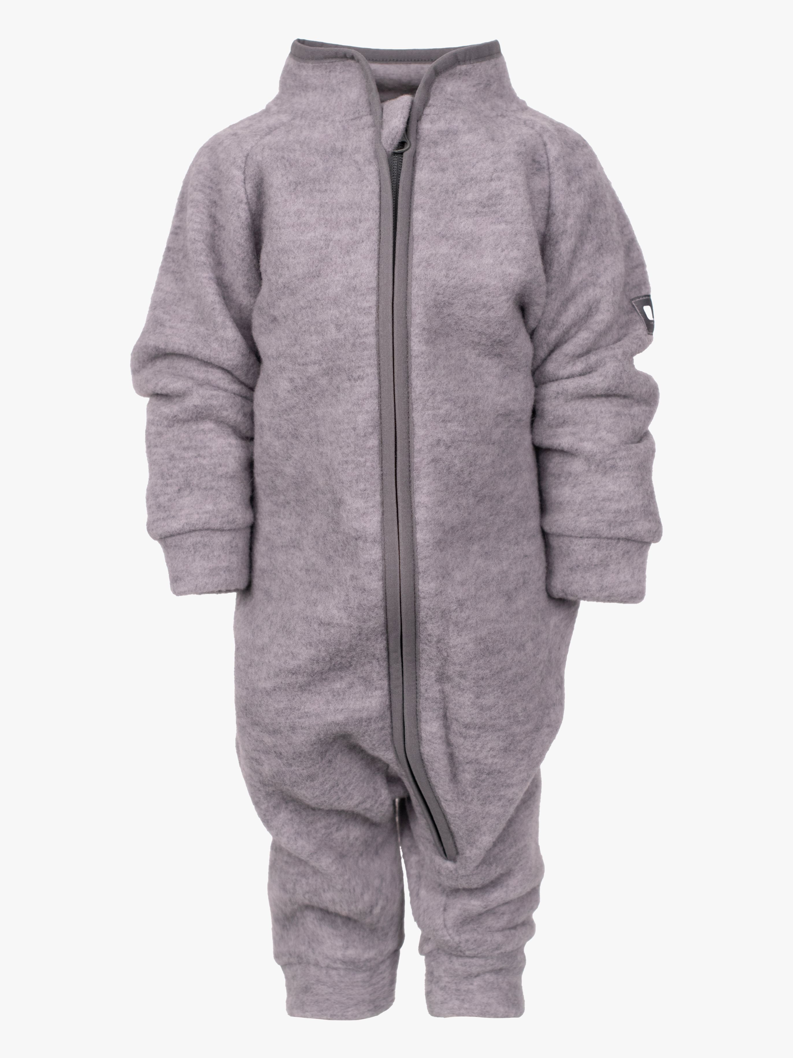 Lindberg Loe Merino Babyoverall, Grey Melange, 92