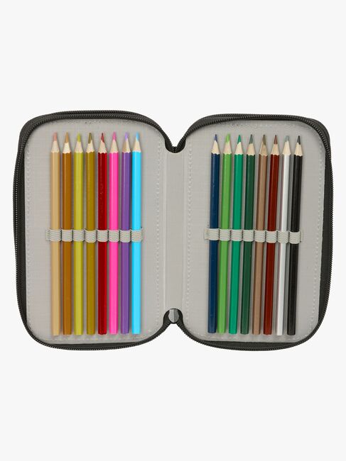 One Piece  Fyllt Trippelpennfodral 37 Delar, Svart