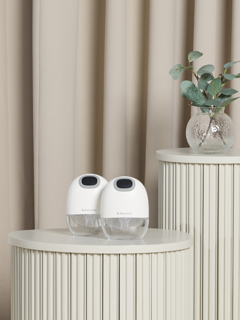 Beemoo CARE Wearable Slim Elektrisk Bröstpump Dubbel inkl. Förvaringsväska, White