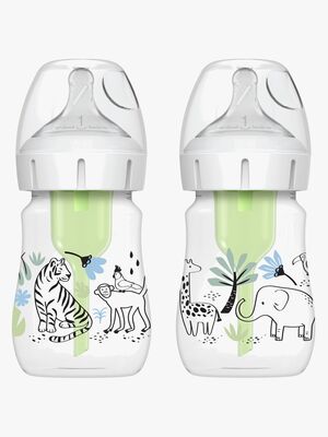 Dr. Brown WideNeck Options+ Nappflaskor 150 ml 2-Pack, Jungle